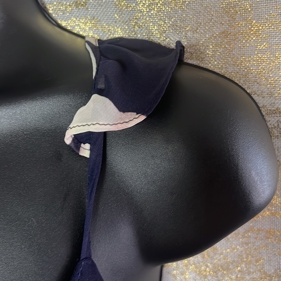 Luluโs All Mine Navy Blue Floral Print High-Low Wrap Dress Size XS - Picture 9 of 17